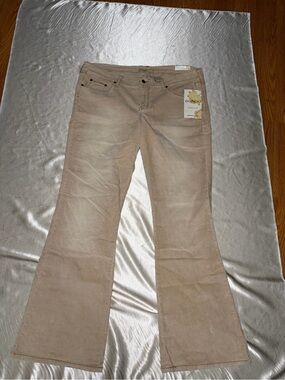Bongo Women's beige original trousers corduroy  stretch Vintage y2k  Size 20 NWT